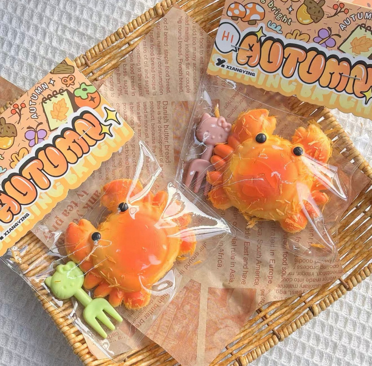 Cute little crab squeeze toy for stress relief