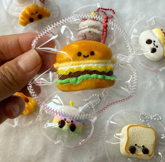 squishy burger stress relief gadget food-grade silicone