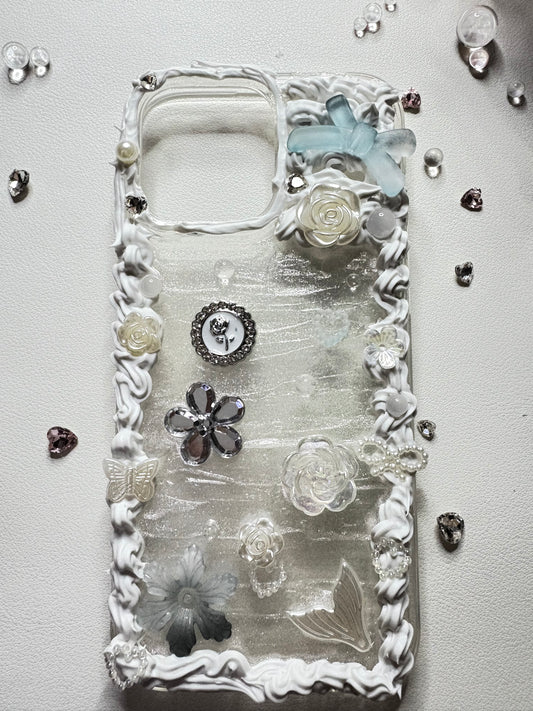 Rose bowknot cream phone case For Any Phone Model