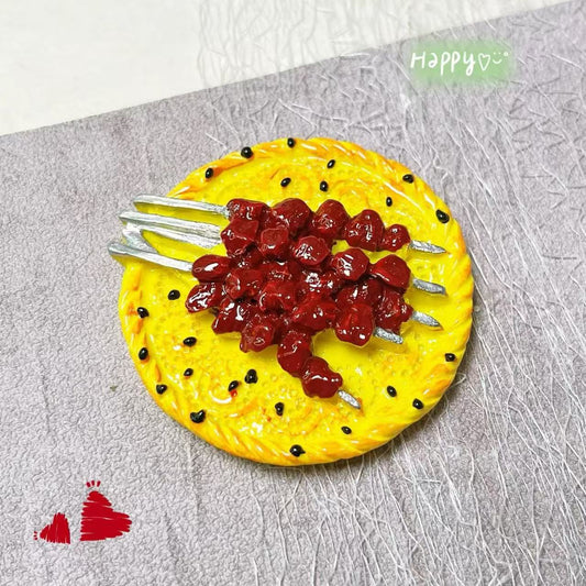 Grilled naan fridge magnet