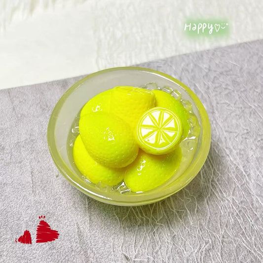 Iced Lemon fridge magnet